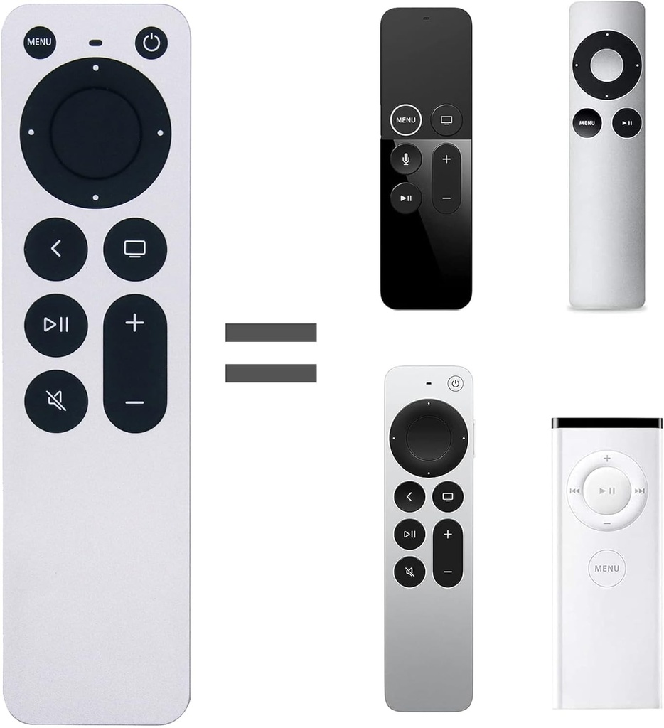 Telecomanda de inlocuire Apple 4K pentru Apple TV 4K/ Gen 1 2 3 4/ HD A1218 A1842 A1625 A1427 A1469 A2169 A1378