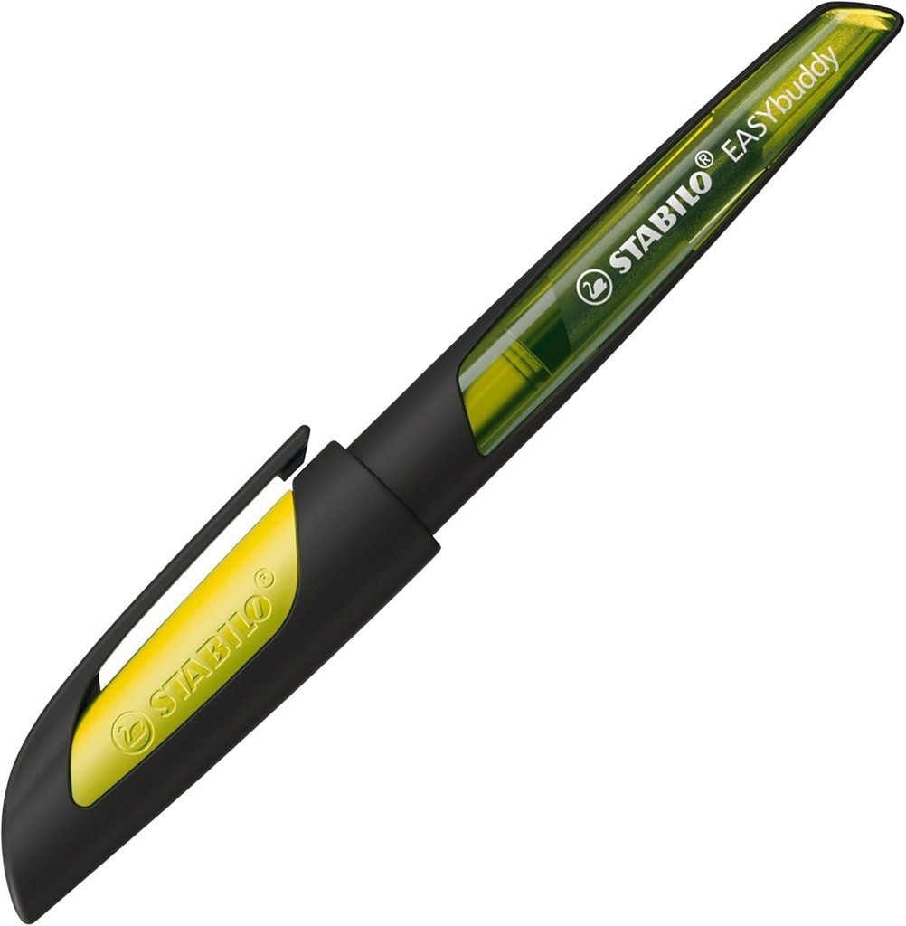 STABILO - Pix pentru scoala cu varf standard M - EASYbuddy in negru/lai - albastru (stersabil) - incl. cartus