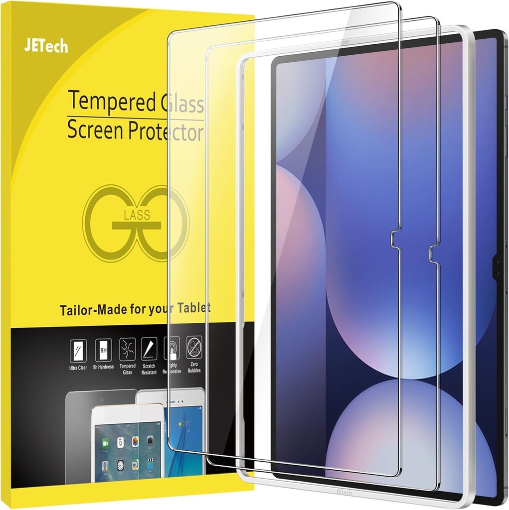 Sticla calita JETech pentru Samsung Galaxy Tab S10 Ultra/Tab S9 Ultra de 14,6 inchi cu instrument de instalare usoara, protectie pentru ecran, HD transparent, pachet de 2