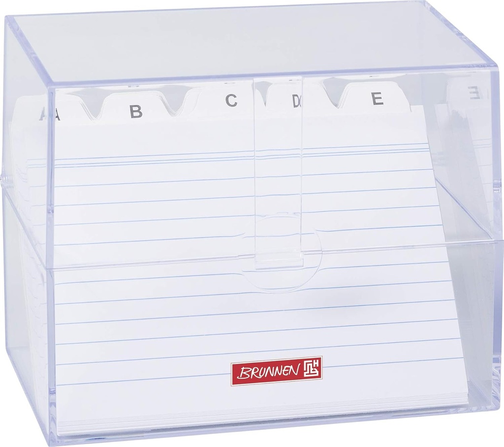 Cutie index Brunnen A6 umplută transparentă
