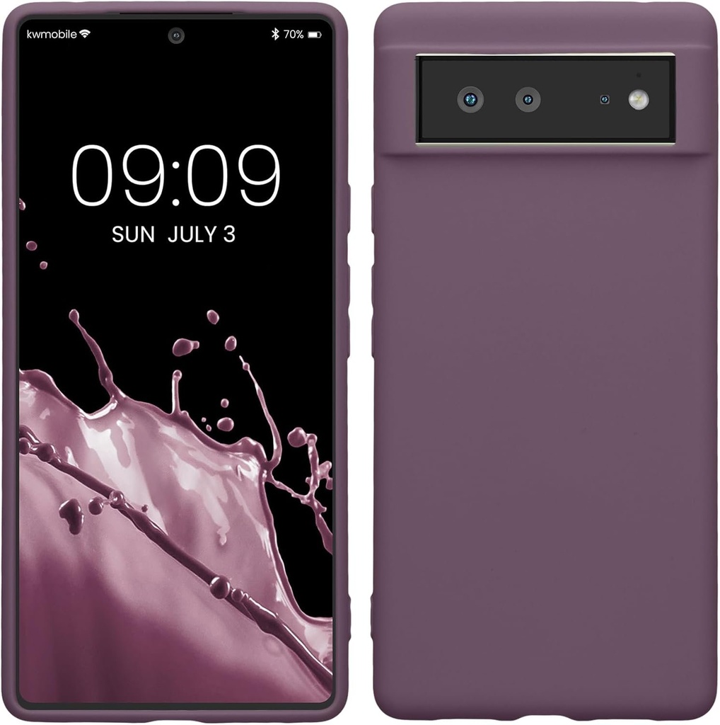 Husa kwmobile Compatibila cu Husa Google Pixel 6 - Husa de protectie din silicon moale pentru telefon - Pale Iris