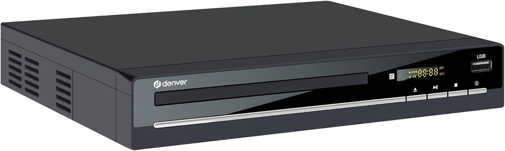Denver DVH-7787, DVD Player cu două canale, USB, dimensiune unică, negru