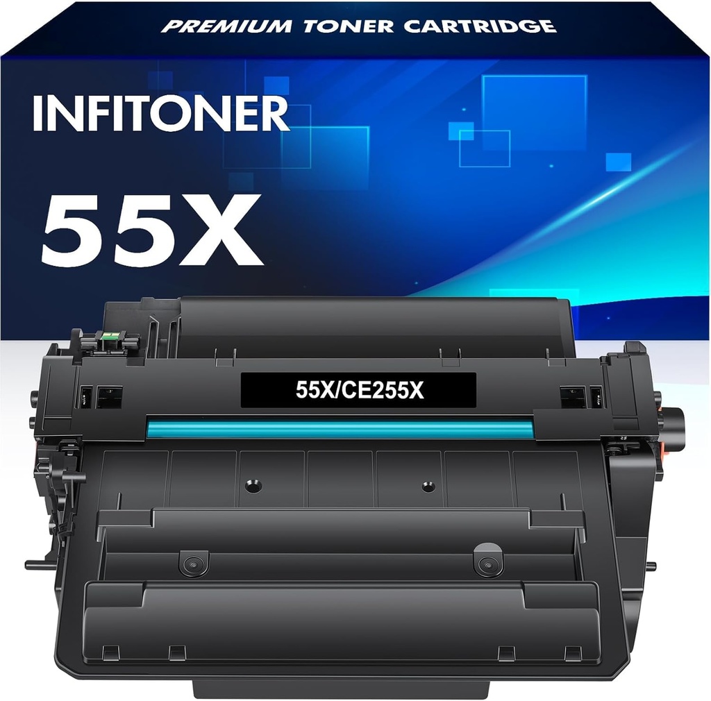 1 pachet 55X CE255X 55A CE255A Compatibil pentru HP Laserjet Enterprise P3015DN P3015D Pro 500 MFP M521DN M521DW M525 M525F M525DN M525C P3015X P3016 P3011 Negru