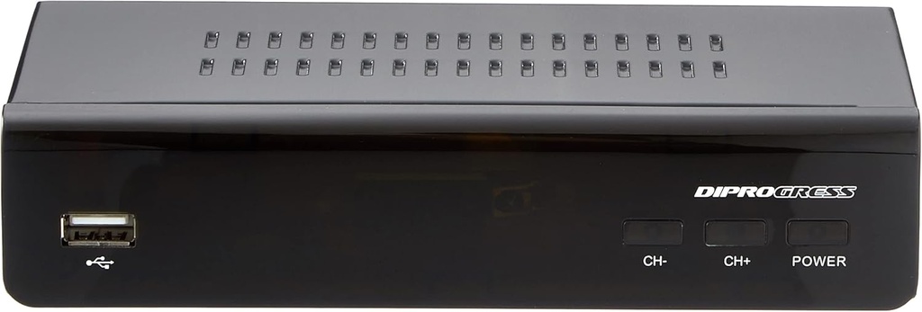 Decodor Diprogress DPT203HD DVB-T2 HEVC H265 cu telecomandă universală 2-în-1