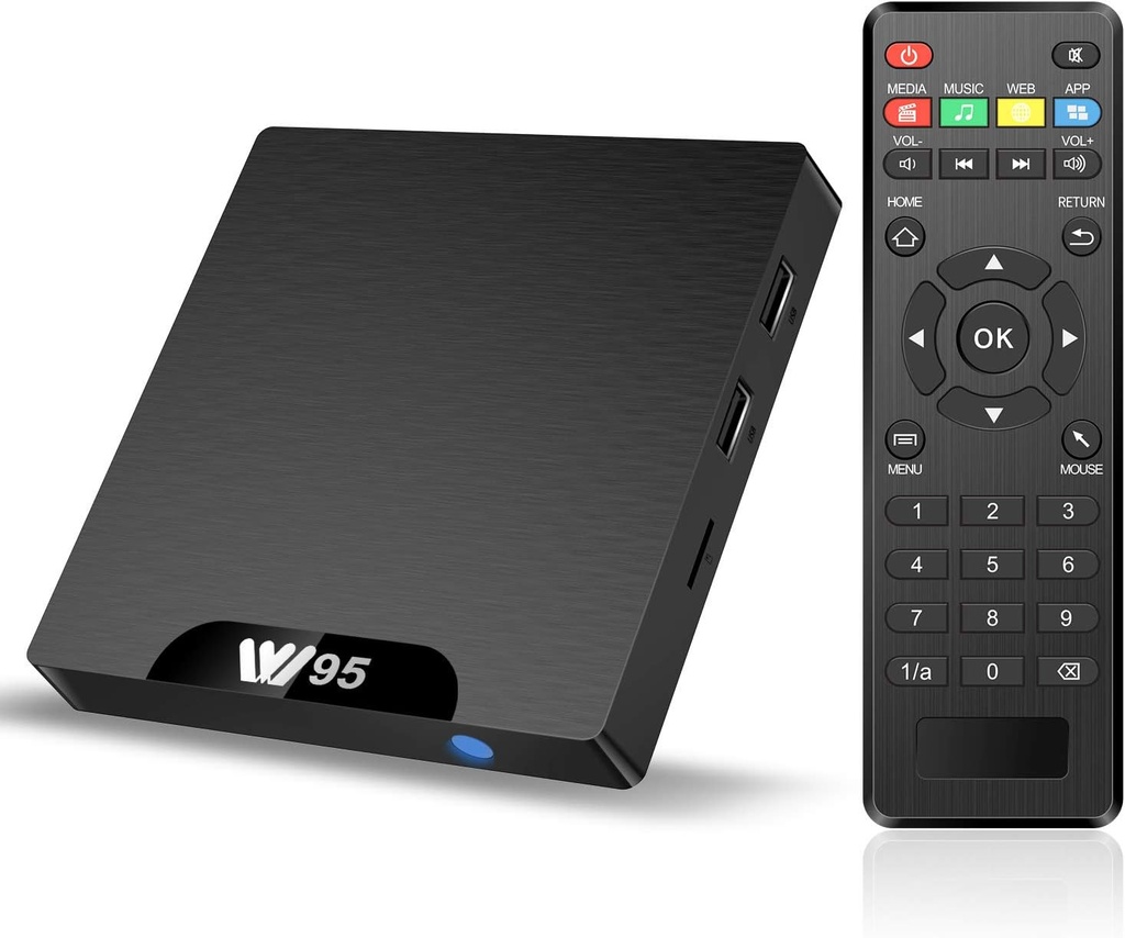 Android TV Box – Android 7.1 Smart TV Box CPU Amlogic s905 W Quad Core, 1 GB RAM și 8 GB ROM, 4 K UHD, USB, HDMI, Wifi Multimedia-Player