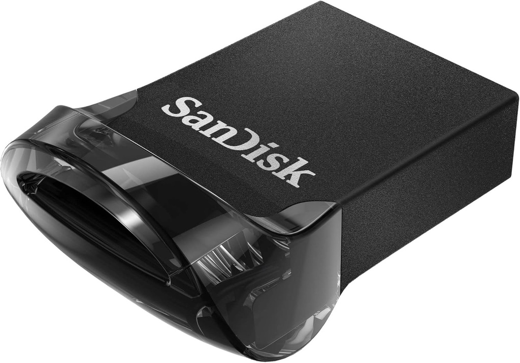Unitate flash SanDisk Ultra Fit 512 GB, (Unitate flash USB 3.2, ideala pentru laptopuri si console, viteze de pana la 400 MB/s, software RescuePRO Deluxe de recuperare a datelor) negru