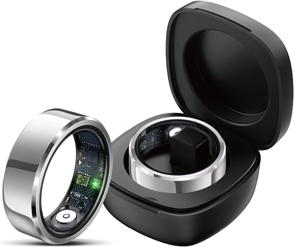 Inel inteligent Android Fitness Tracker Inel Inele inteligente pentru bărbați Femei Tracker somn Pedometru Sport Inel inteligent Fitness Inel IOS Puls Puls Monitor Fitness Tracker Inel de sănătate Negru Argintiu