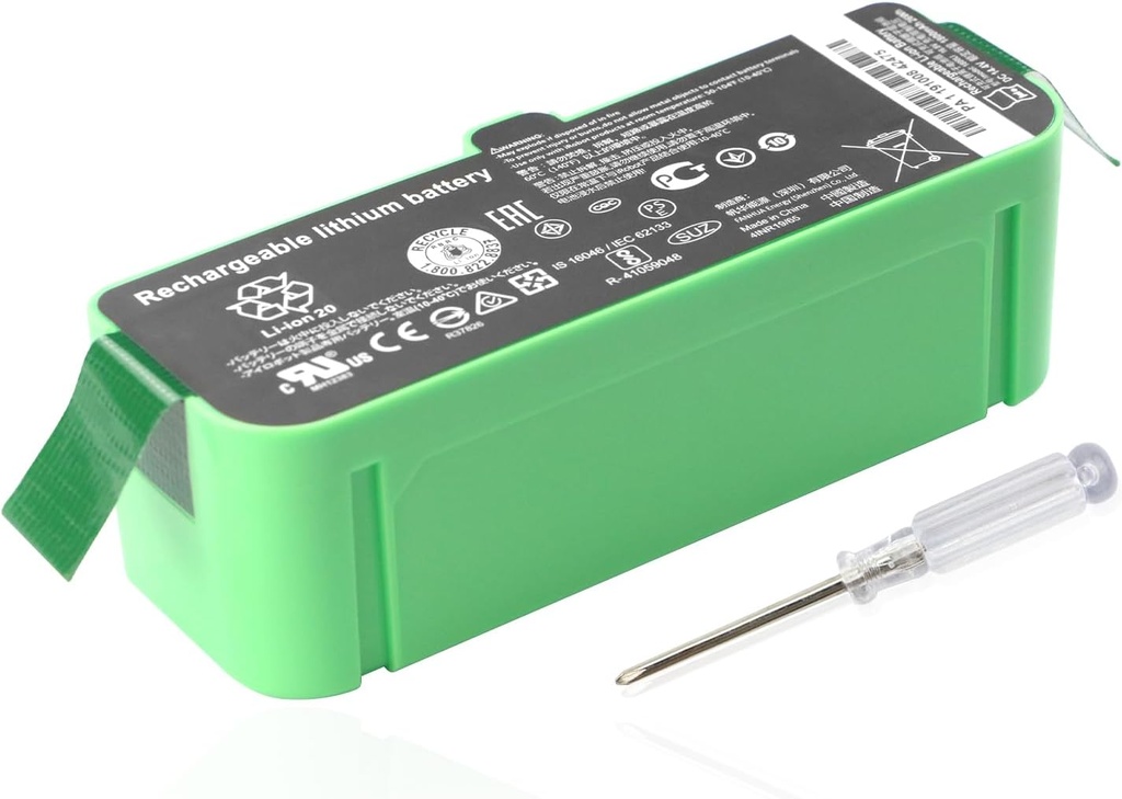 1800LI Ersatz Batterie pour Roomba Robots 680 500 600 700 800 900 595 670 671 675 677 681 685 690 691 695 696 760 761 761 770 870 870 880 960 965 966 ​​980 Cleaner Aspirapolvere 14.4V 26Wh