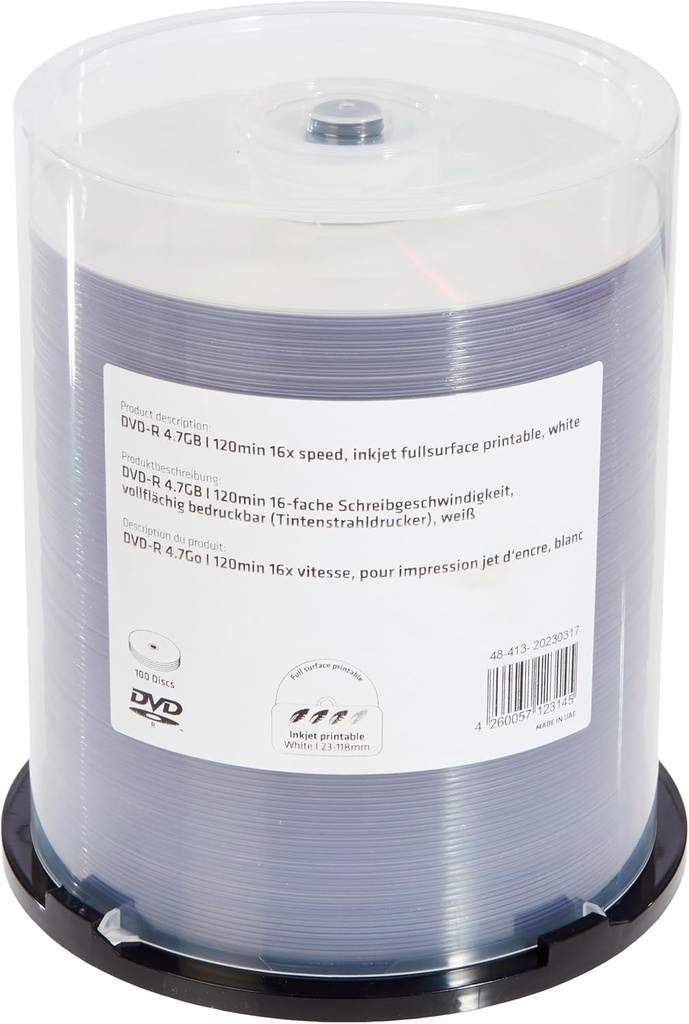 MediaRange MR413 DVD-R 4,7 GB (viteză 16x, imprimabil, 100 bucăți)