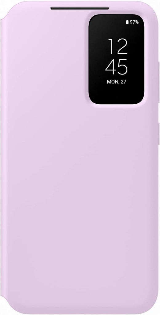 Husa pentru smartphone Samsung Smart View Wallet EF-ZS911 pentru Galaxy S23, husa pentru telefon mobil, slot pentru card, fereastra de vizualizare, lavanda