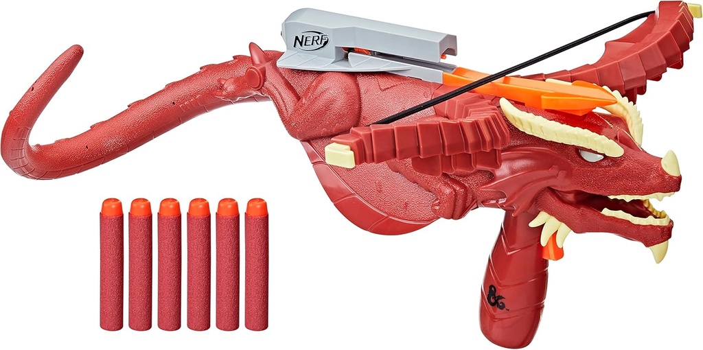 Nerf Dungeons & Dragons - Blaster Nerf Themberchaud și 6 dardi Nerf Elite, D&D