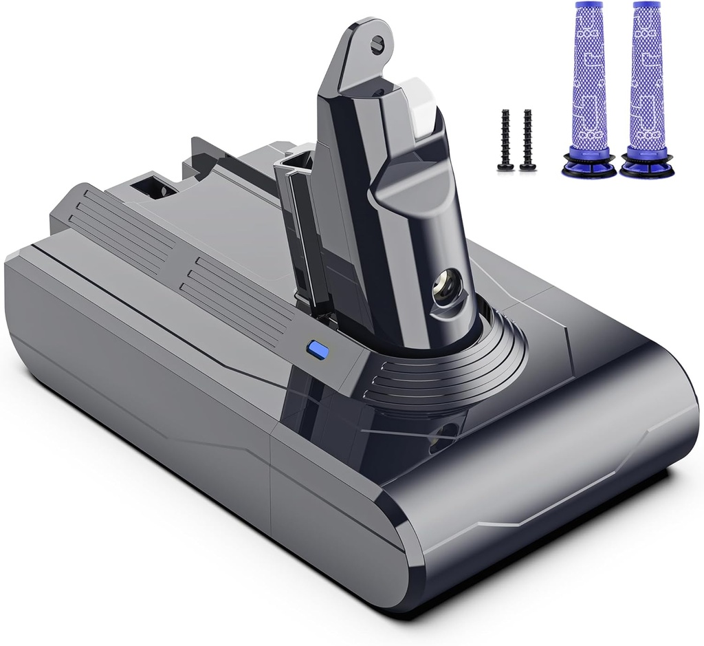 Baterie Morpilot 4600mAh pentru Dyson V6 DC62 SV03 DC58 DC59 DC61 DC72 DC74 SV06 SV09 cu 2 filtre lavabile, 21,6V