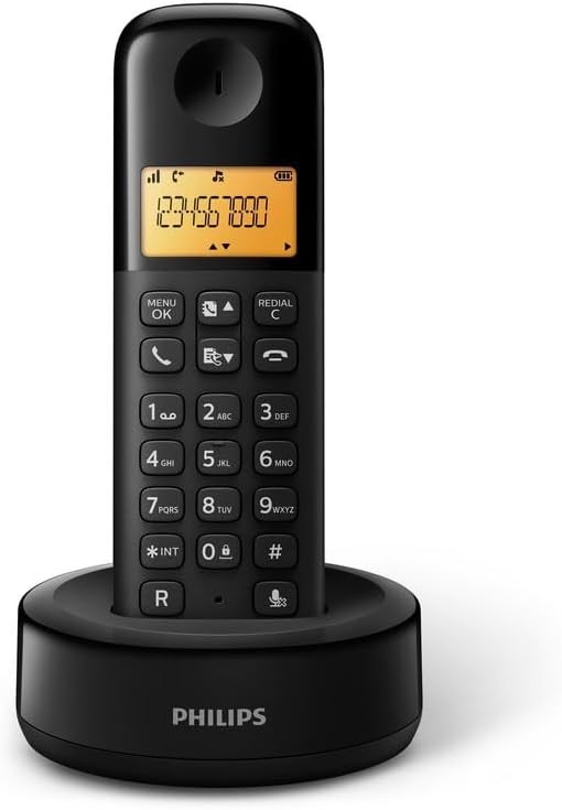 Philips D16 Telefon fara fir unic pentru interior (DECT) - negru