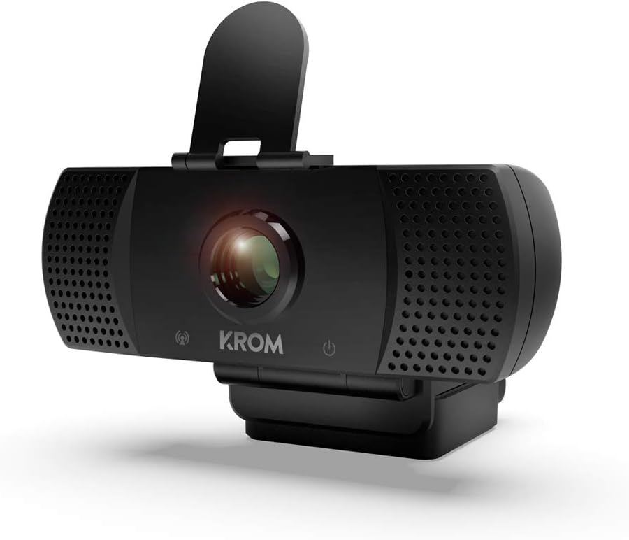 KROM Kam NXKROMKAM Gaming Webcam, 1080p Webcam, 30 fps, Microfon integrat, Trepied inclus, USB, Negru