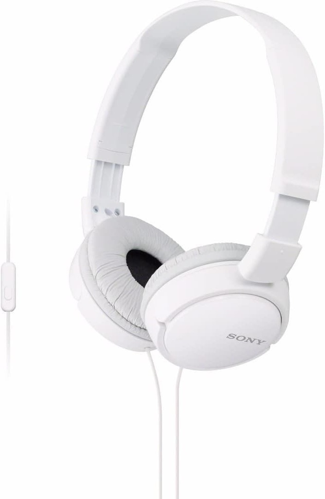Sony MDR-ZX110AP - Casti on-ear cu microfon, alb