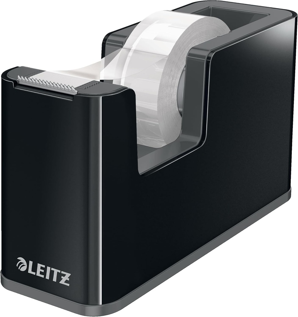 Distribuitor de banda Leitz, suport fix, distribuitor de banda, inclusiv banda, negru/gri, duo-culoare, 53640095