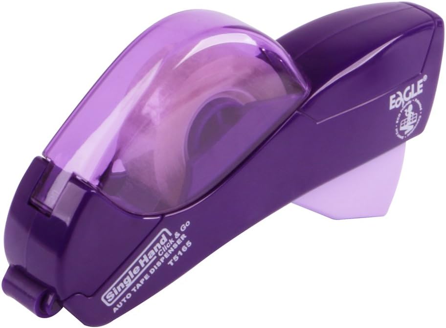 Distribuitor automat de bandă și pistol pentru bandă Eagle. 12 mm și 19 mm. Ideal pentru agățat cadouri, pachete, albume și plicuri. - Violet