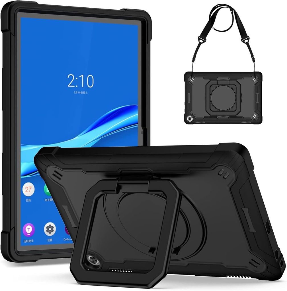 Husa KATUMO pentru Lenovo Tab M10 a treia generatie de 10,1 inchi TB-328F/TB-328X 2022 Husa de protectie robusta, portabila, rezistenta la socuri, cu suport rotativ la 360° pentru tableta M10 de generatia a treia
