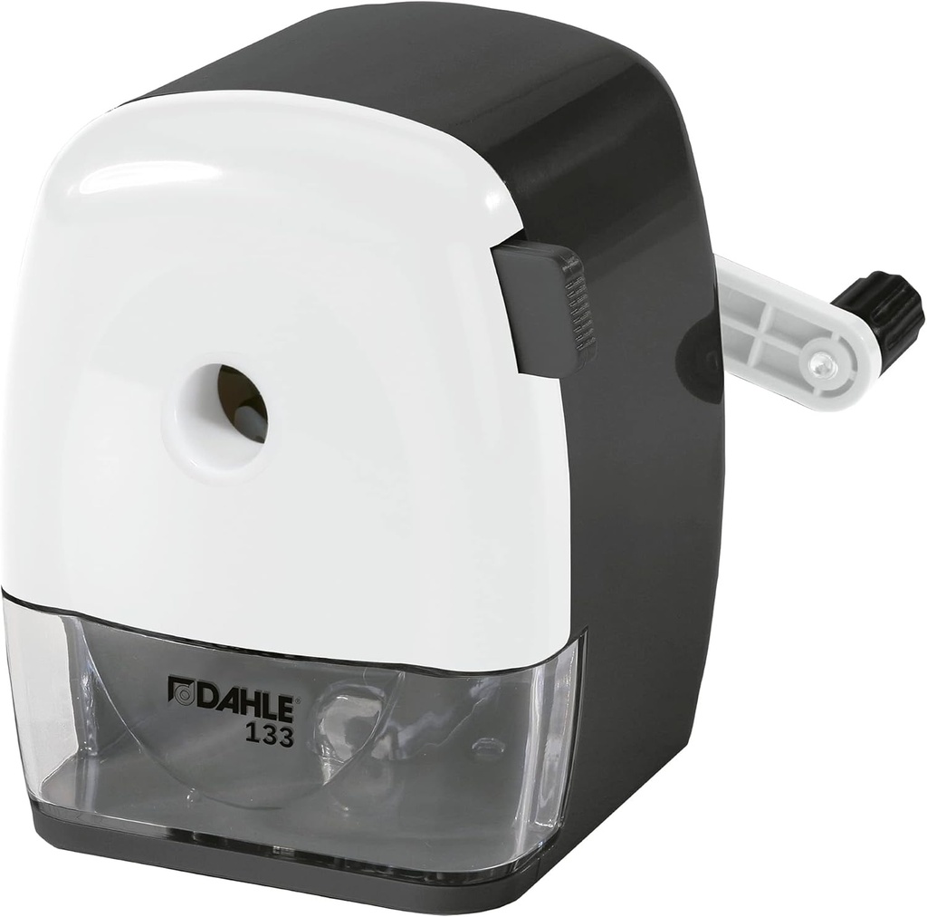 Dahle 133 Ascuțitor manual de creion (pentru diametre de creion de până la 11,5 mm) negru/alb