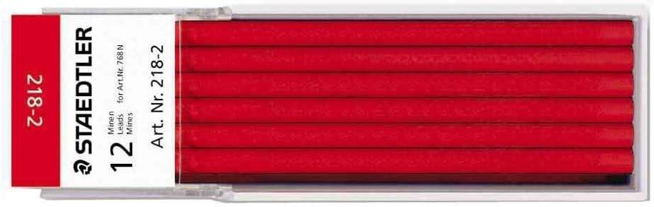 Staedtler Lumocolor Omnichrom 218 - Etui 12 Mines Non Permanente Rouge