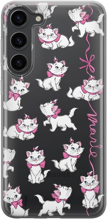 ERT GROUP Husa originala si cu licenta oficiala Disney pentru telefon mobil pentru Samsung S23 Plus Model Marie 008 Se potriveste perfect cu forma telefonului mobil, imprimata partial