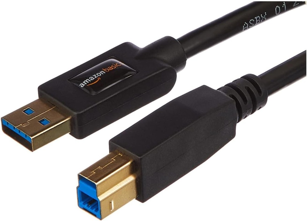 Amazon Basics 3.0 Cablu USB tip A tata la USB tip B tata, 183 cm, negru