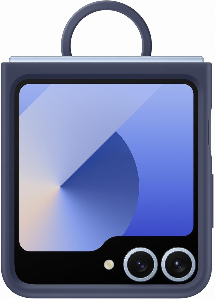 Husa din silicon Samsung EF-PF741 pentru Galaxy Z Flip6 | Husa pentru smartphone, husa pentru telefon mobil, inclusiv suport pentru inel, silicon, husa de protectie, rezistenta la socuri, subtire si anti-alunecare, bleumarin