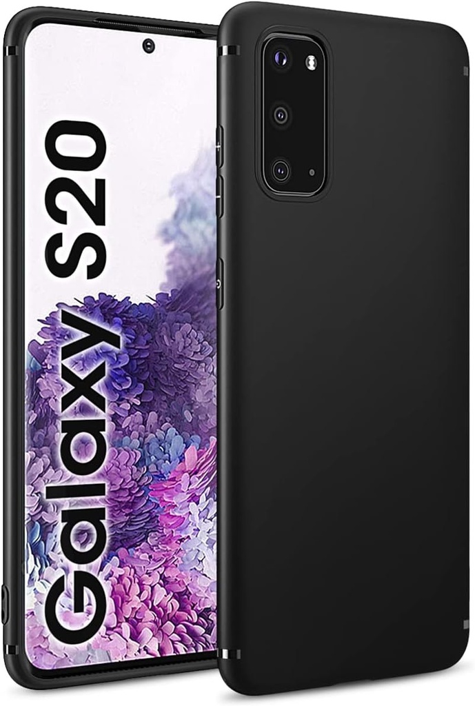 Husa BENNALD pentru Samsung Galaxy S20, husa extrem de subtire pentru telefon mobil, TPU moale, rezistenta la socuri, rezistenta la zgarieturi, negru mat