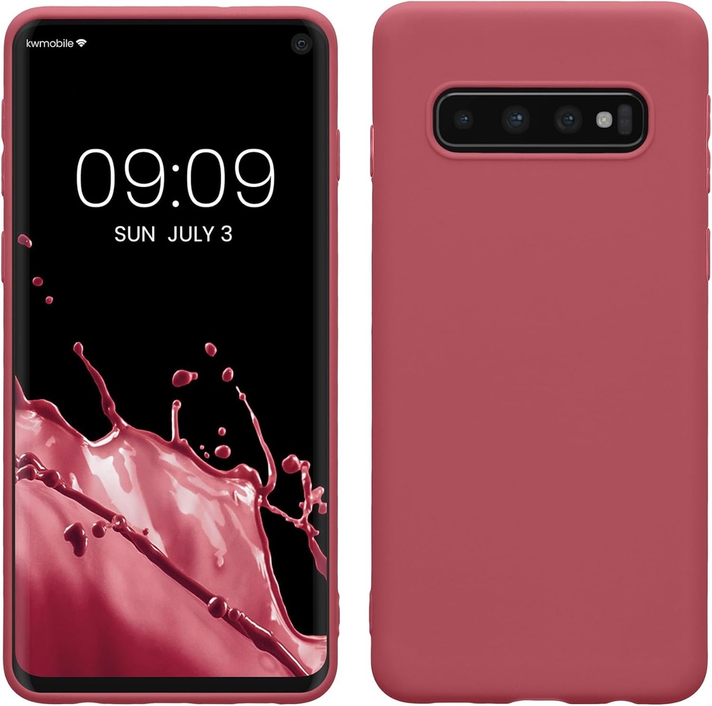 Husa kwmobile Compatibila cu Husa Samsung Galaxy S10 - Husa Telefon Husa de protectie din silicon moale - Roz Inchis