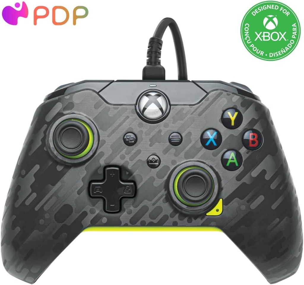 Controler de joc cu fir PDP Electric Carbon pentru Xbox Series X|S, Gamepad, Xbox One, cu licență oficială