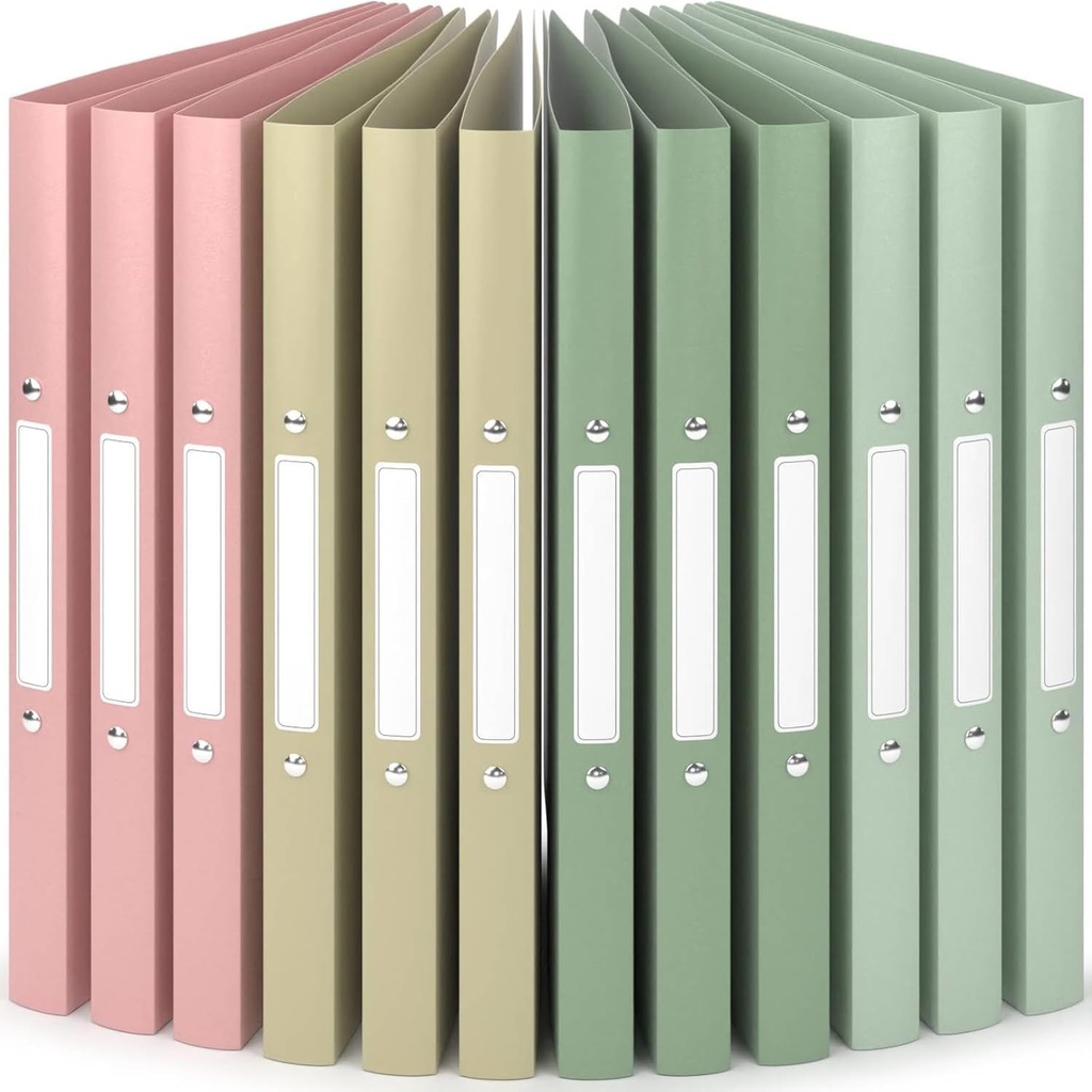 ACROPAQ - 12 x A4 Reliant - Cu 2 Inele, Cu Cotor Etichete, Cotor Lățime 2,5 cm, Pământ, Natural Color Collection - Reliant, Reliant, Folder A4 Slim, A4 Reliant, Reliant școlar