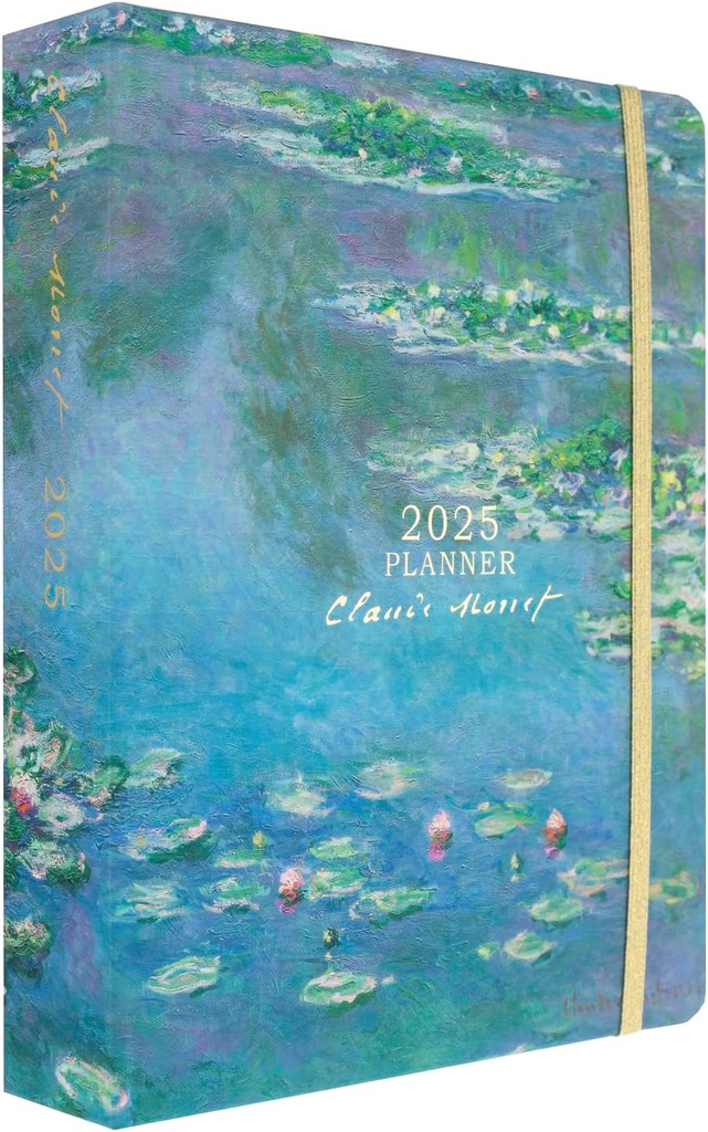 Kokonote Monet Weekly Planner 2025 - Weekly Planner 2025: 2024-2025 School Planner: 17 Months | Planificator cu ilustrații de artă, papetărie frumoase