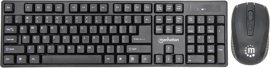 Set tastatura si mouse fara fir Manhattan 178990, negru
