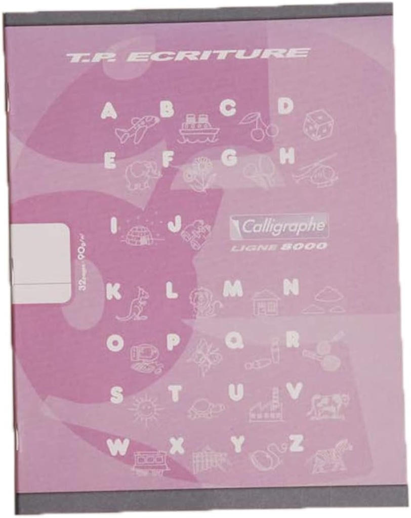 Calligrapher 108504C A Pink Practical Workbook (o marca Clairefontaine) - 17x22 cm - 32 18 mm Pagini albe simple si rigulate - Hartie alba de 90 g - Coperta de card offset