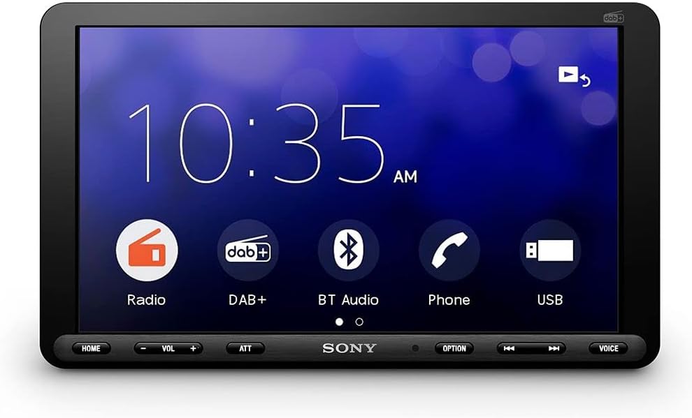 Sony XAV-AX8150ANT cu antenă DAB+ | 1 DIN cu ecran tactil de 9 inchi, HDMI pentru streaming, CarPlay, Android Auto, Weblink 2.0, DAB+, cu antenă, Bluetooth