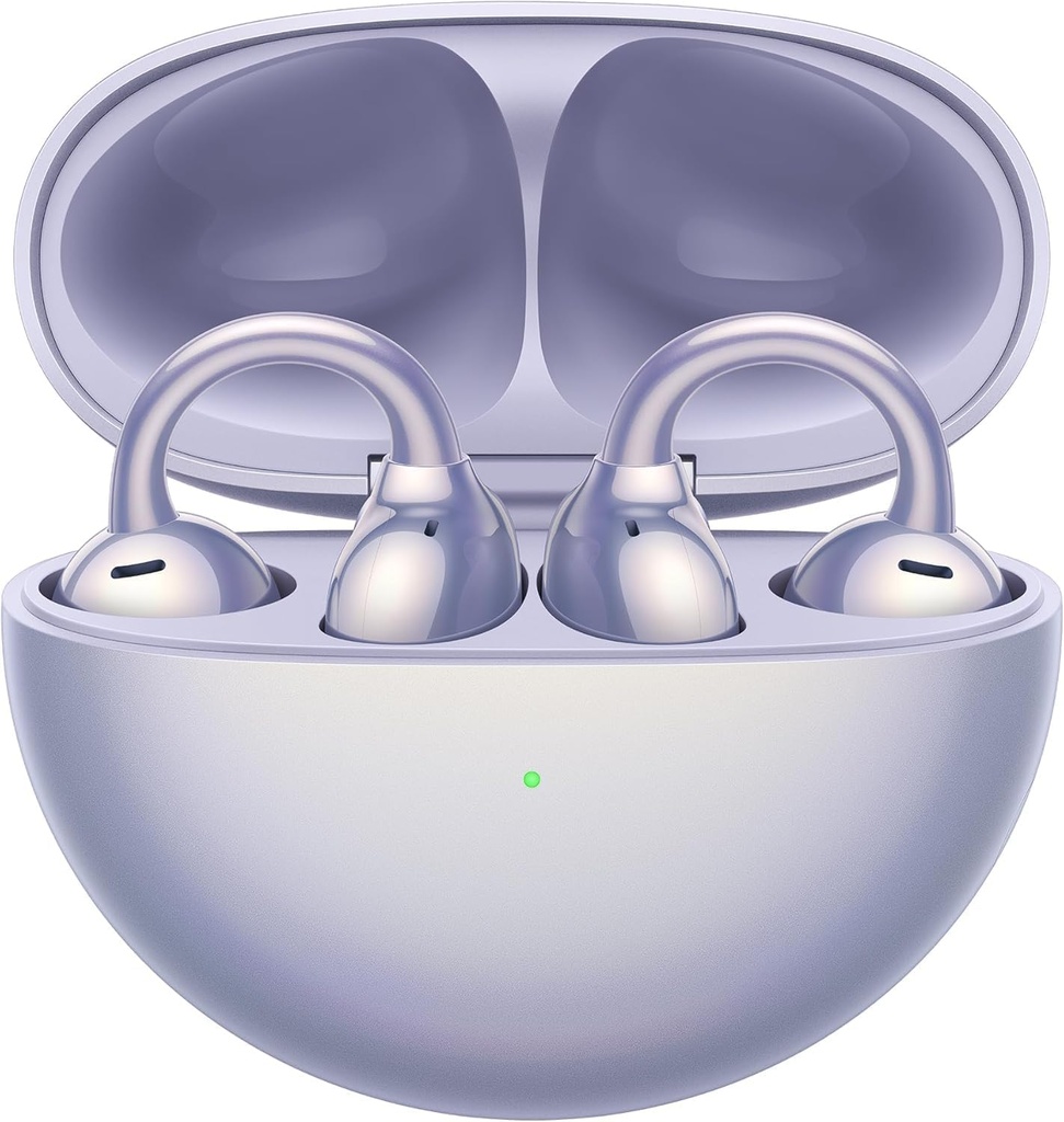 HUAWEI FreeClip, căști Bluetooth, clemă inovatoare, ureche deschisă, durată lungă de viață a bateriei, anulare a zgomotului apelului AI, rezistență IP54 la praf și stropi de apă, violet