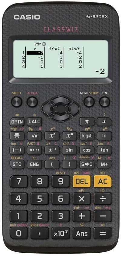 Casio FX-82DE X ClassWiz - Calculator tehnic științific, negru, (nu este potrivit pentru curriculum-ul spaniol), limba germană