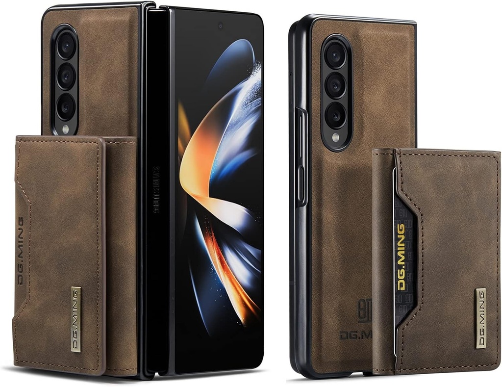 Husa detasabila 2 in 1 UDBKKDX pentru Samsung Galaxy Z Fold 5, piele mata cu absorbtie magnetica cu suport de vizualizare Husa de protectie a obiectivului