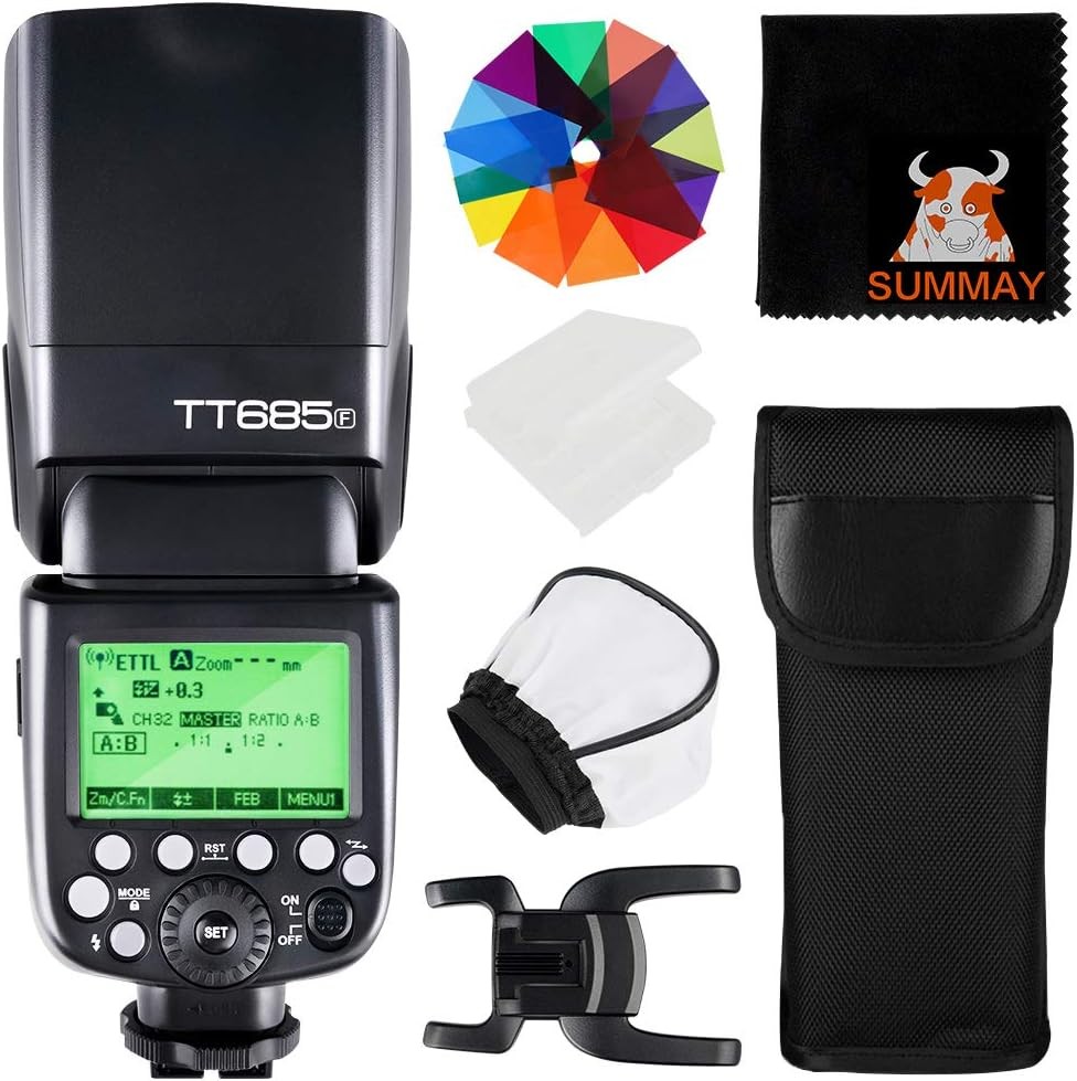 Godox TT685F TTL Blit pentru aparate foto HSS 1/8000s GN60 0.1-2.6s Timp de reciclare 230 blituri de putere maxima pentru camerele Fujifilm