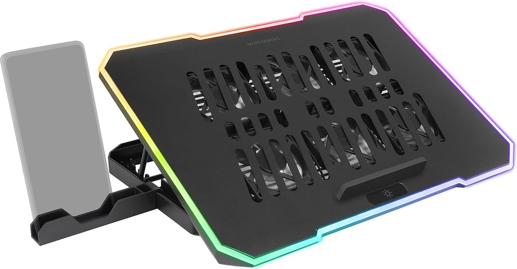 MARS GAMING MNBC 6VENT BLACK RGB 16" LAPTOP COOLER/SUPORT