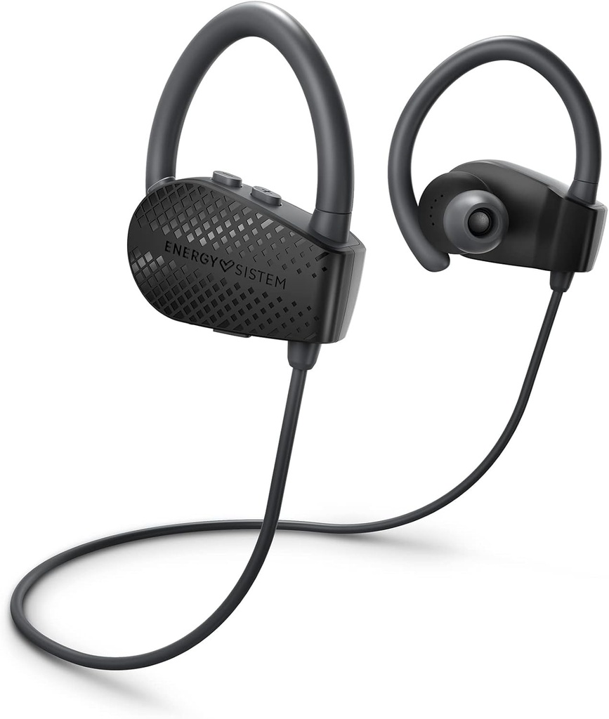 Energy Sistem Auriculares Bluetooth Sport 1+ (Bluetooth 5.1, Asistent vocal, Secure-Fit, Sweatproof) Negru