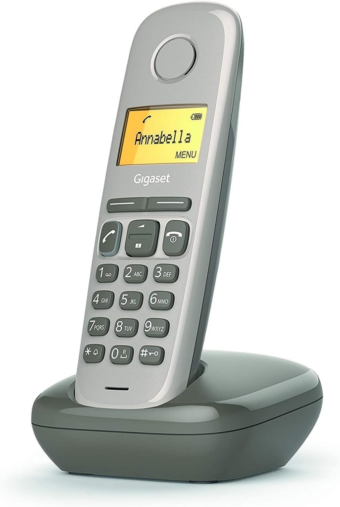 Gigaset A170 - Telefon DECT fără fir - Afișaj grafic iluminat - Ușor de utilizat - Instalare simplă, culoare ciocolată [versiunea în spaniolă]