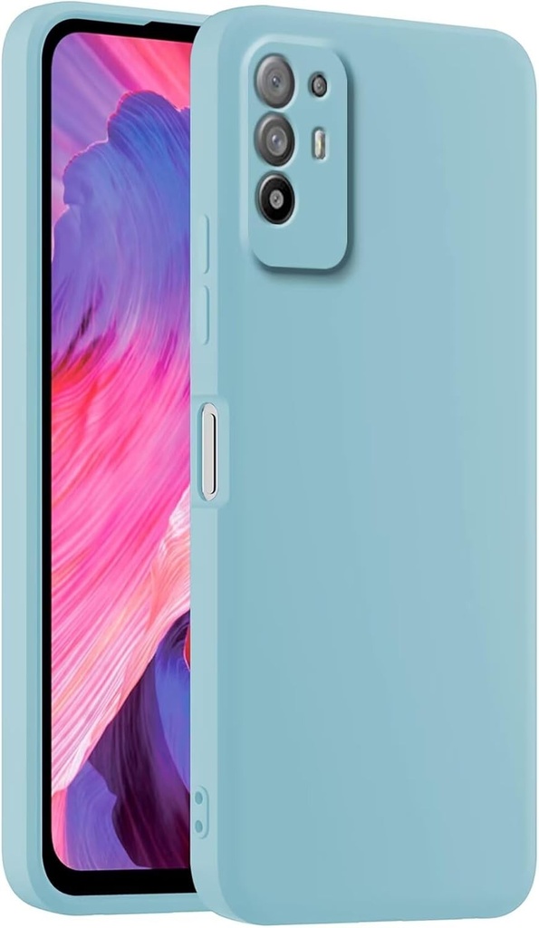 HULLIN Husa colorata din silicon pentru telefon, potrivita pentru OPPO A94 5G (6,43") - Matcha Green