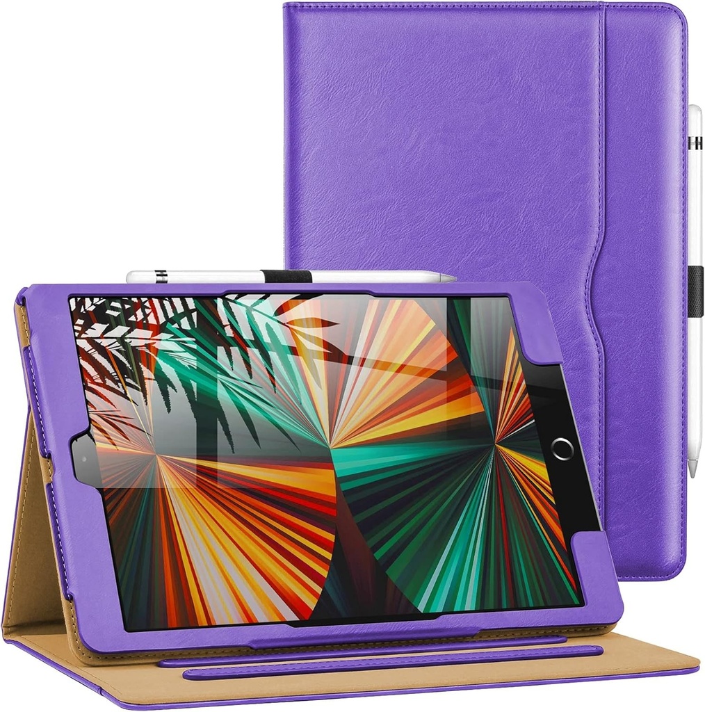 Husa Aiwoxing pentru noul iPad 10,2 inchi (model 2021/2020/2019, generatia 9/8/7) husa inteligenta cu suport pentru creion Apple, husa de protectie pentru repaus/trezire automata pentru tablete, violet