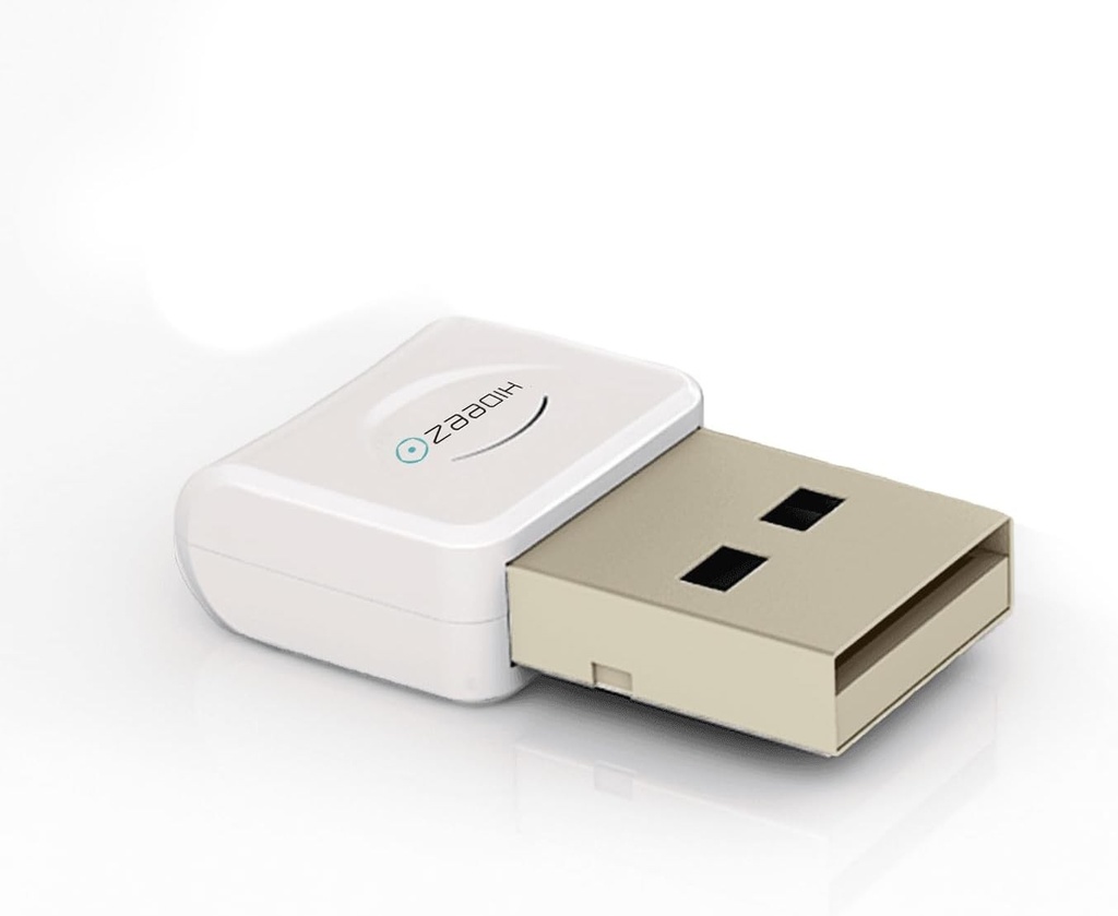 Adaptor USB Bluetooth Hideez pentru PC, macOS, Linux, ChromeOS, Raspberry Pi - Dongle Bluetooth EDR cu energie redusa cu raza lunga pentru mouse, tastatura, casti, difuzoare, imprimante