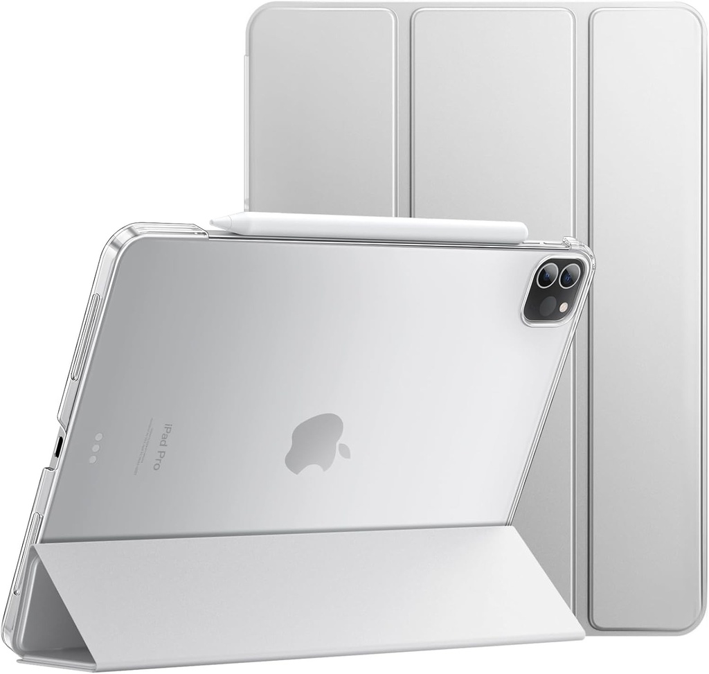 Husa JETech pentru iPad Pro 11 inchi, model 2022/2021/2020/2018, suporta incarcarea creionului, husa inteligenta Sleep/Wake (argintiu)