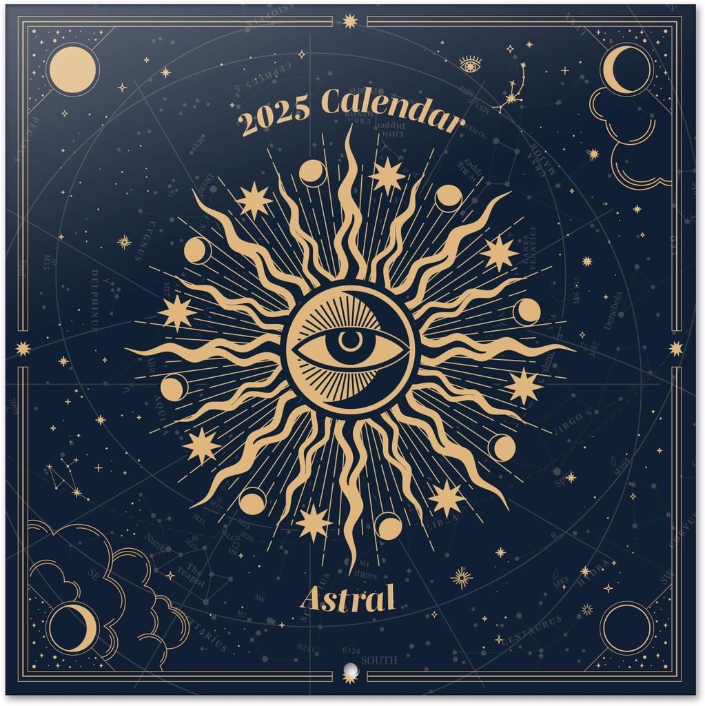 Calendar 2025 Calendar de perete 2025 Grupo Erik Astral Calendar 2025 Planificator de familie 30 x 30 cm Calendar anual Calendar de familie 2025 12 luni