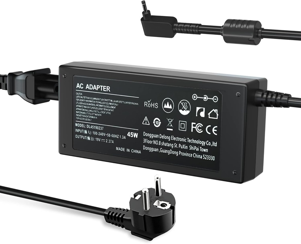Încărcător de 45 W pentru Acer Aspire 5 A515-44 A515-46 A515-54 A515-55 A515-56 A517-52, Acer Chromebook CB5 CB3 C720 C740 C810 PA-1450-26 Adaptor AC (3,0 mm) * 1.