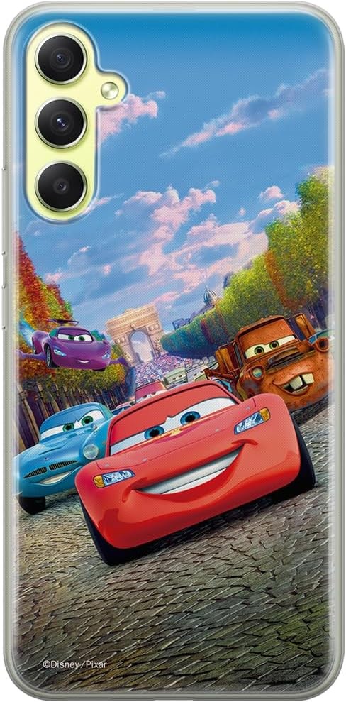 ERT GROUP Husa originala si cu licenta oficiala Disney Cars 001 Samsung A34 5G pentru telefon mobil, adaptata perfect la forma telefonului mobil, carcasa din TPU