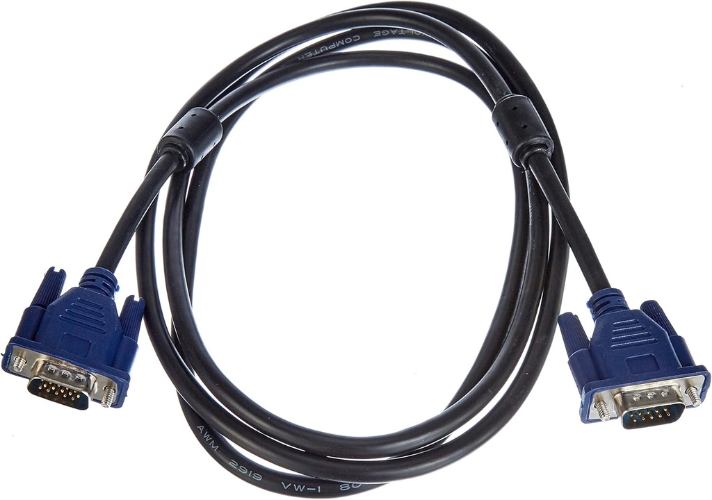 AKYGA AK-AV-01 Cablu VGA pentru monitor TV PC SUB-D tată la tată 1,8 m, negru